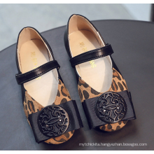 SE1949 Hot sell Girls Sandals Kids Leather Shoes Girl Leopard Print Leisure Sandal